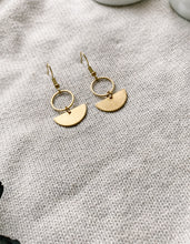 Load image into Gallery viewer, Brass Mini Circle Earrings