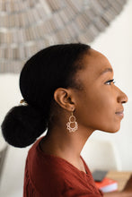 Load image into Gallery viewer, Brass Sunflower Earrings