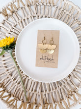 Load image into Gallery viewer, Funky Brass Stacked Half Moon Statement Earrings
