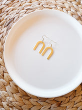 Load image into Gallery viewer, *SALE* Brass Horseshoe Earrings With Raw Brass Hooks
