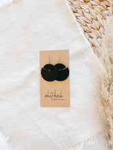 Load image into Gallery viewer, Smooth Black Geometric Crescent Earrings
