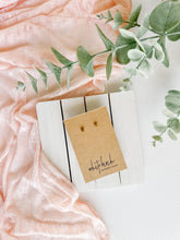 Load image into Gallery viewer, Mini Brass Heart Stud Earrings
