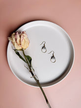 Load image into Gallery viewer, Cloud Cover Leather &amp; Small Brass Circle Accent Earrings
