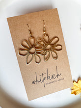 Load image into Gallery viewer, Whimsical Daisy Brass Earrings
