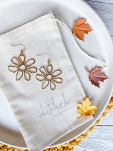 Load image into Gallery viewer, Whimsical Daisy Brass Earrings
