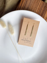 Load image into Gallery viewer, Hammered Brass Drop Bar Earrings
