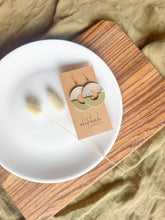 Load image into Gallery viewer, Fog &amp; Moss Leather Eclipse Statement Earrings
