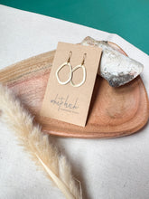 Load image into Gallery viewer, Abstract Oval Brass Earrings
