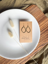Load image into Gallery viewer, Abstract Oval Brass Earrings
