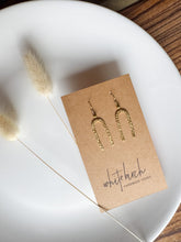 Load image into Gallery viewer, Hammered Brass Slim Horseshoe Earrings
