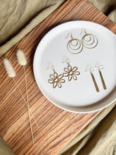 Load image into Gallery viewer, Whimsical Daisy Brass Earrings
