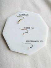 Load image into Gallery viewer, Mini Brass Geometric Rainbow Earrings
