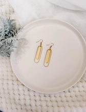 Load image into Gallery viewer, Brass Large Oval Bar Earrings

