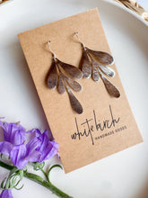 Load image into Gallery viewer, Brushed Silver Leaf Earrings
