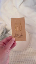 Load and play video in Gallery viewer, Brass Teardrop Outline Earrings

