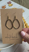 Load and play video in Gallery viewer, Abstract Oval Brass Earrings
