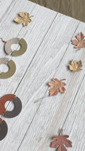 Load and play video in Gallery viewer, Fog &amp; Moss Leather Eclipse Statement Earrings
