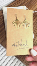 Load and play video in Gallery viewer, Brass Art Deco Shell Earrings
