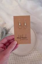 Load and play video in Gallery viewer, Gold Leather &amp; Small Silver Circle Earrings
