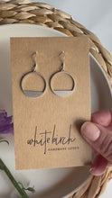 Load and play video in Gallery viewer, Silver Deco Circle Earrings With .925 Sterling Silver Hook
