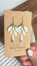 Load and play video in Gallery viewer, Brushed Brass Leaf Earrings
