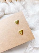 Load image into Gallery viewer, Mini Gold Triangle Stud Earrings
