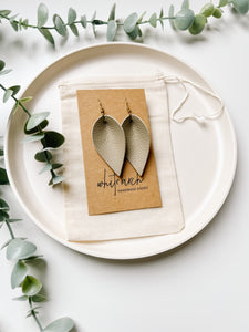 Putty Tan Leather Earrings