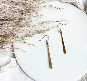 Brass Drop Earrings