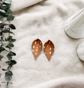deer fawn print earrings