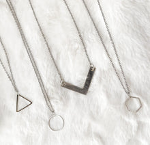 Load image into Gallery viewer, Silver Hexagon Necklace
