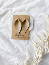 Load image into Gallery viewer, Sand Leather Leaf Earrings
