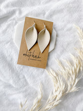 Load image into Gallery viewer, Canvas Leather Leaf Earrings
