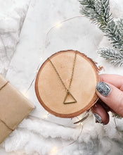 Load image into Gallery viewer, Brass Triangle Necklace
